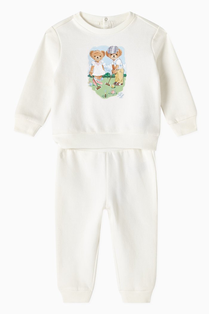 

Polo Bear Tracksuit in Cotton, Neutral