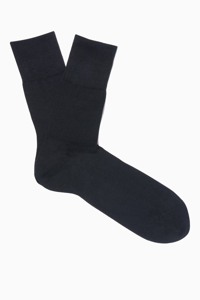 

Dark-Navy Cotton Tiago Socks, Blue