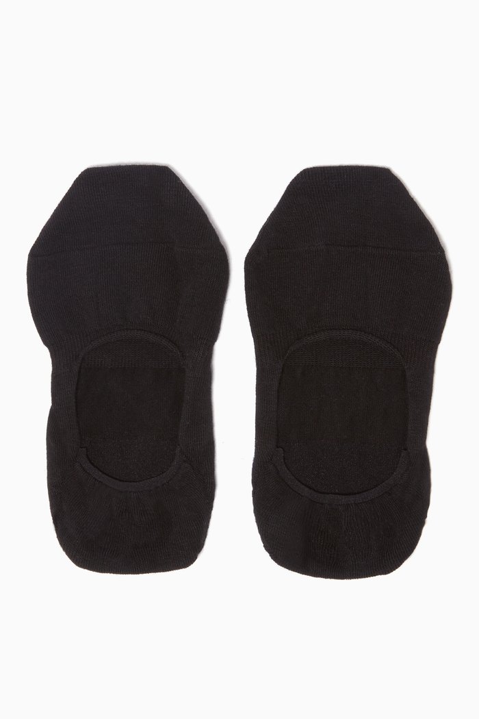 

Black Step No-Show Socks
