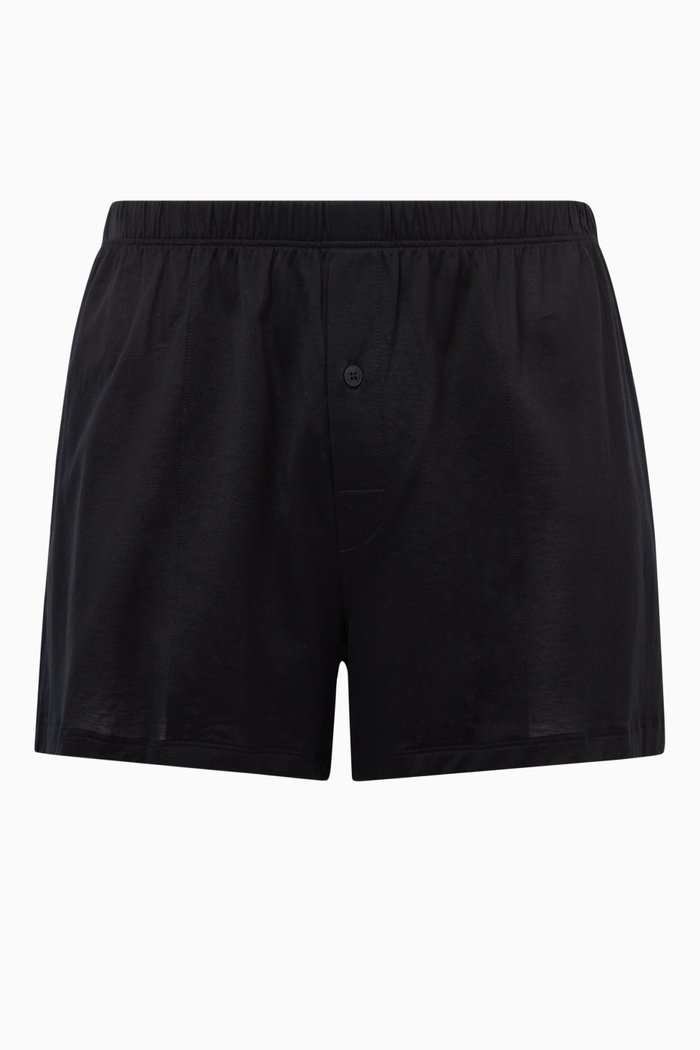 Sporty Cotton Boxers, Black