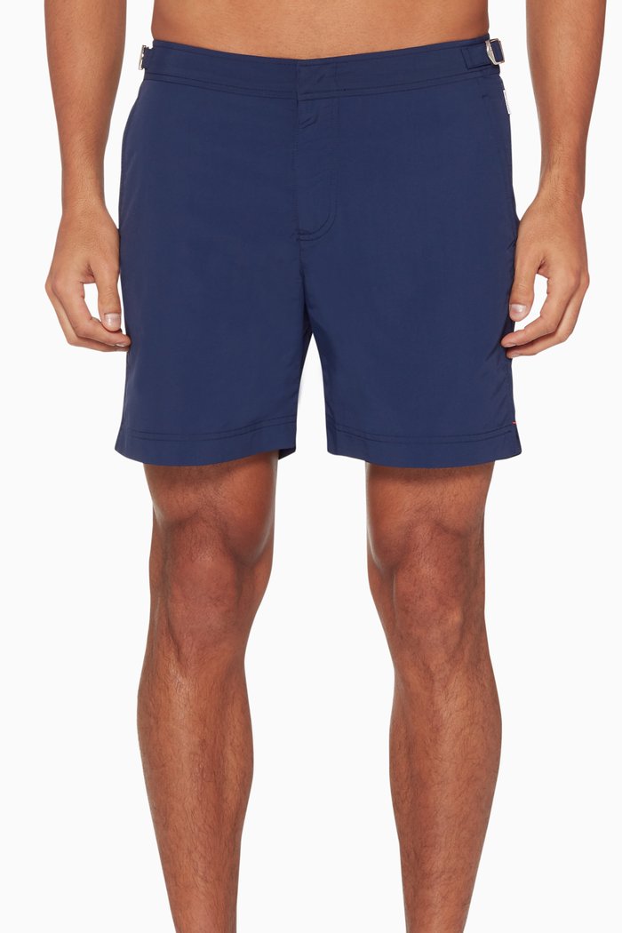 

Navy Bulldog Swim Shorts, Blue