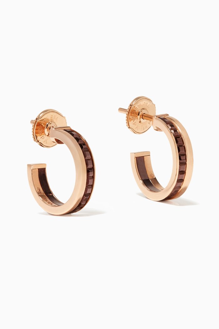 

Rose-Gold Quarte Classique Hoop Earrings