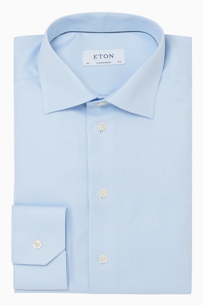 

Contemporary-Fit Cotton Shirt, Blue