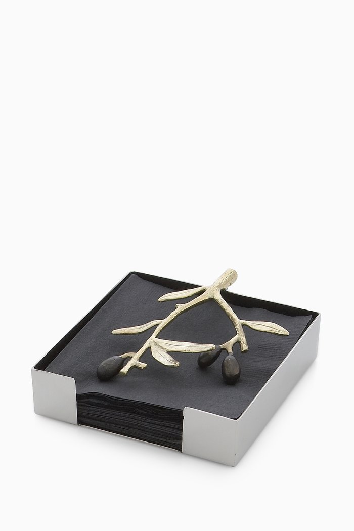 

Olive Branch Cocktail Napkin Holder - Multi Colour, Multicolour