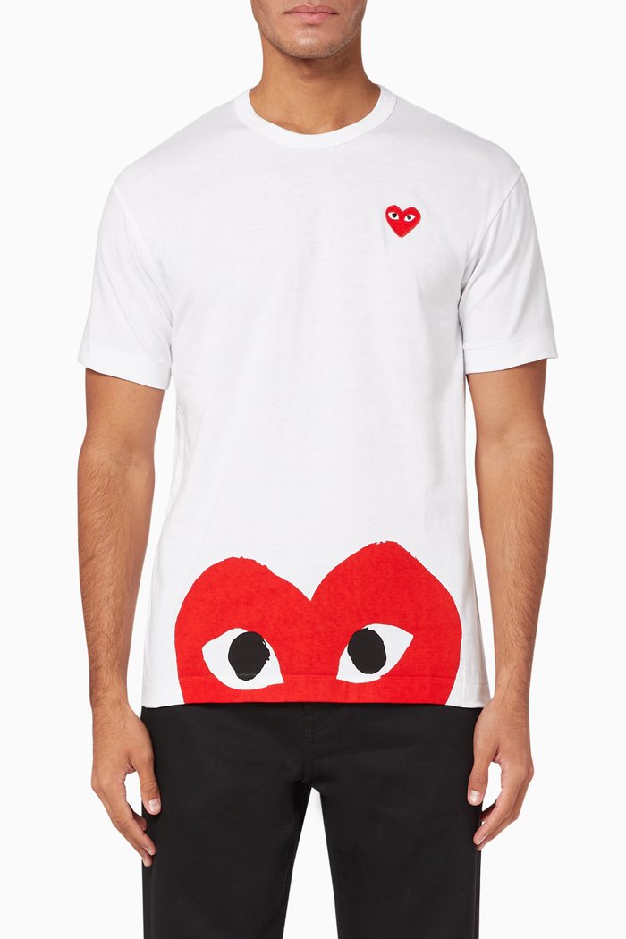 

Graphic Logo Print Cotton T-Shirt, White