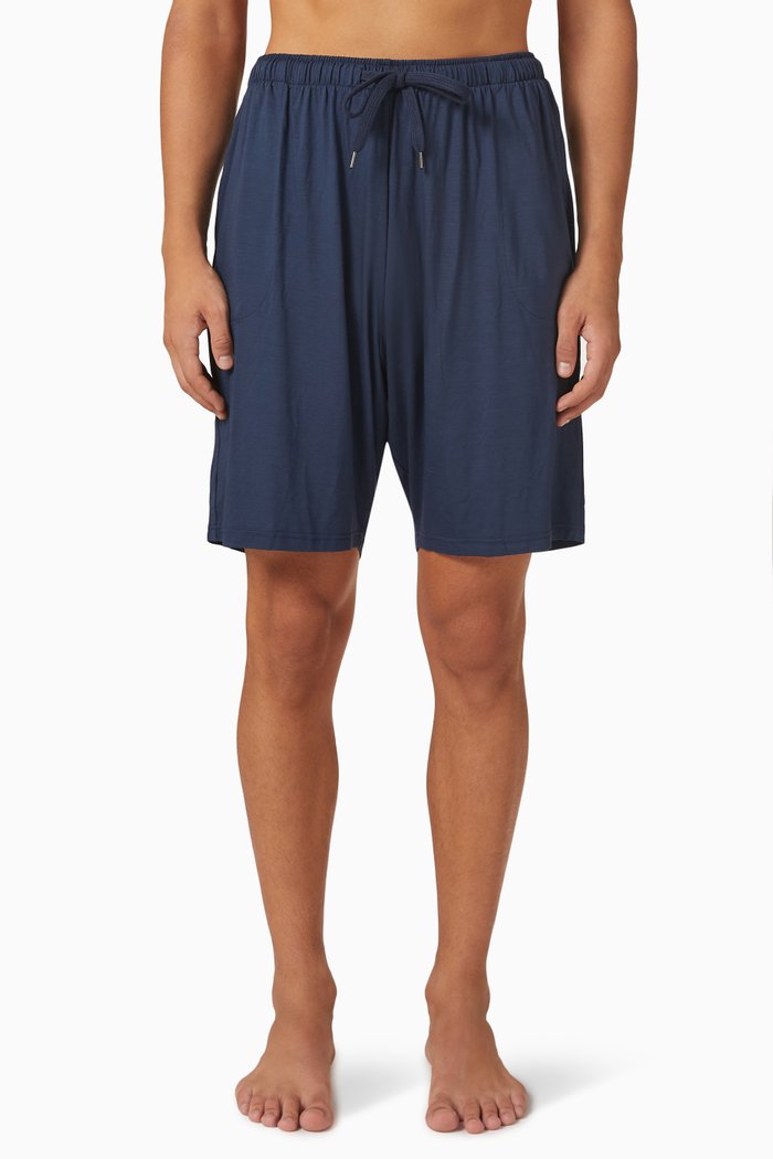 

Basel Lounge Shorts in Stretch Micro Modal, Blue