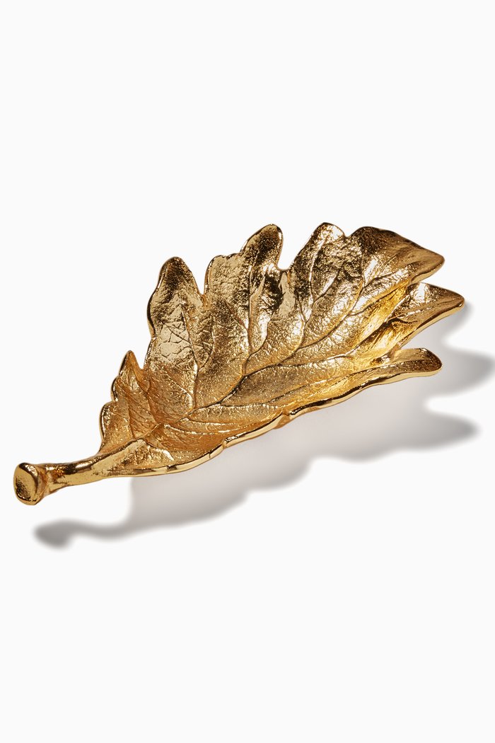 

New Leaves Red Oak Nut Dish, Multicolour