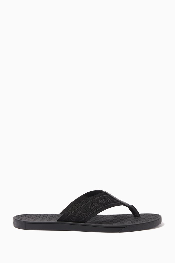 

GG Rubber Flip-Flop Sandals, Black