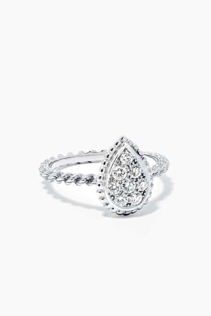 

Serpent Bohème S Motif Diamond Ring in 18kt White Gold, Silver