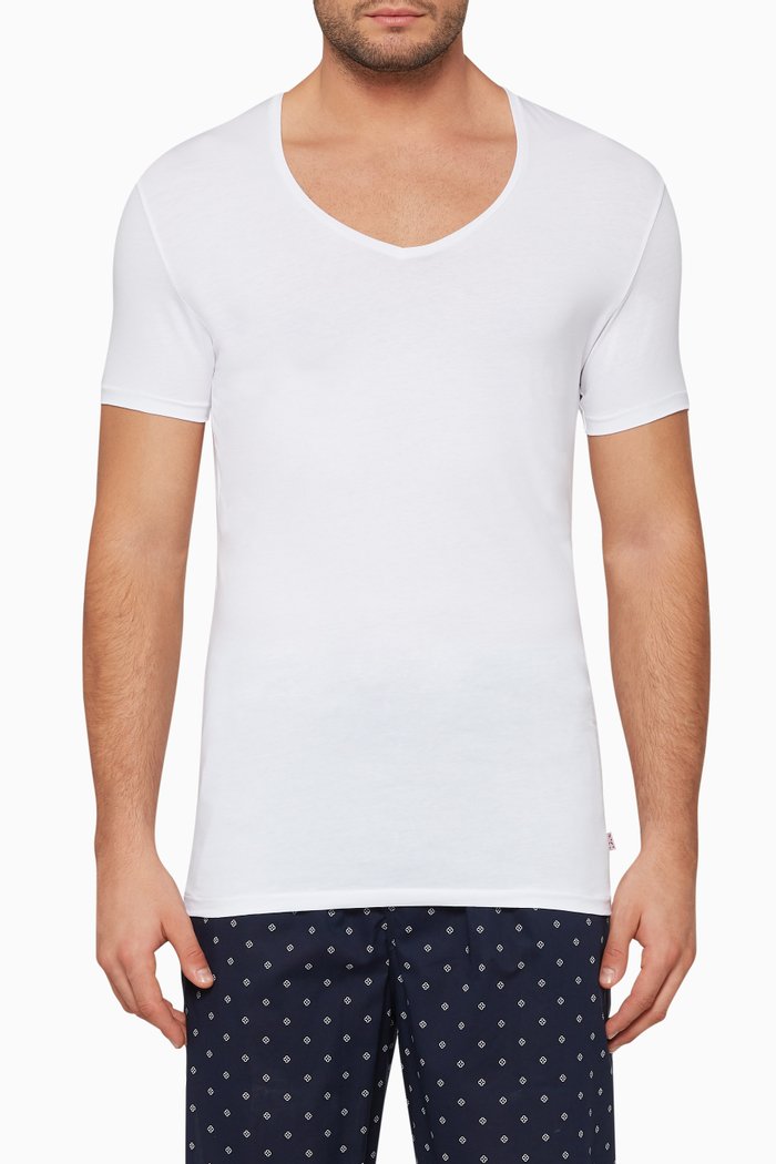 

Jack Pima Cotton V-Neck T-Shirt, White