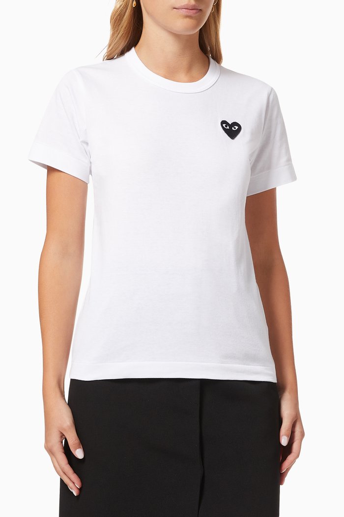 

Heart T-shirt in Cotton, White