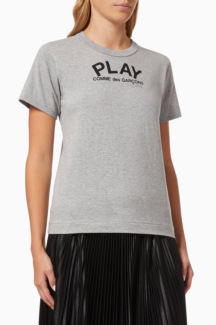 

Heart T-shirt in Cotton, Grey
