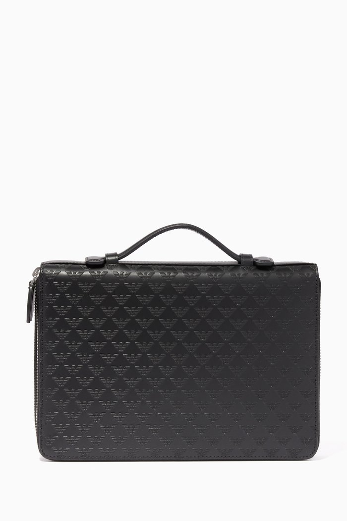 

Black Monogram Leather Organiser