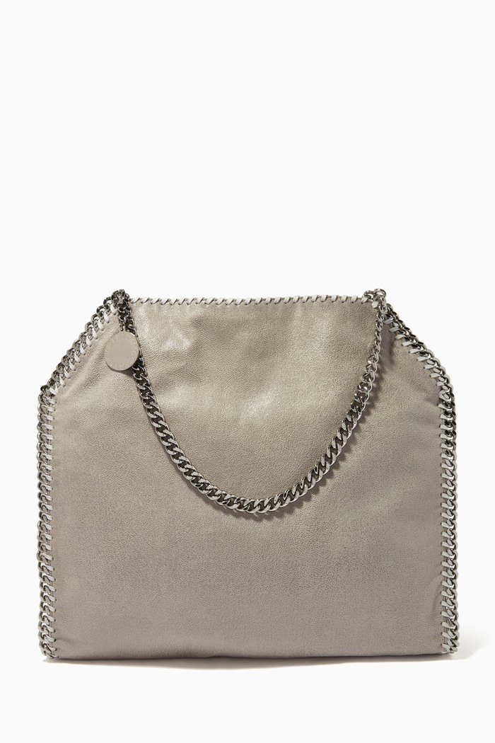 

Small Falabella Tote Bag in Shaggy Deer, Grey