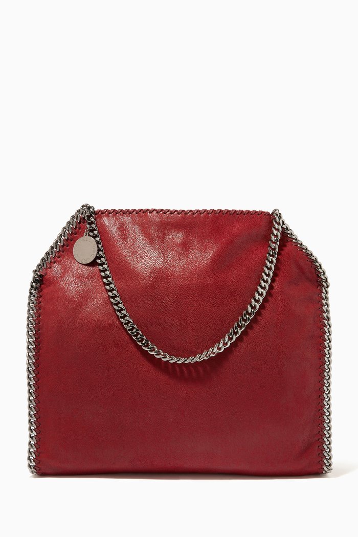 Small Falabella Tote Bag in Shaggy Deer, Red