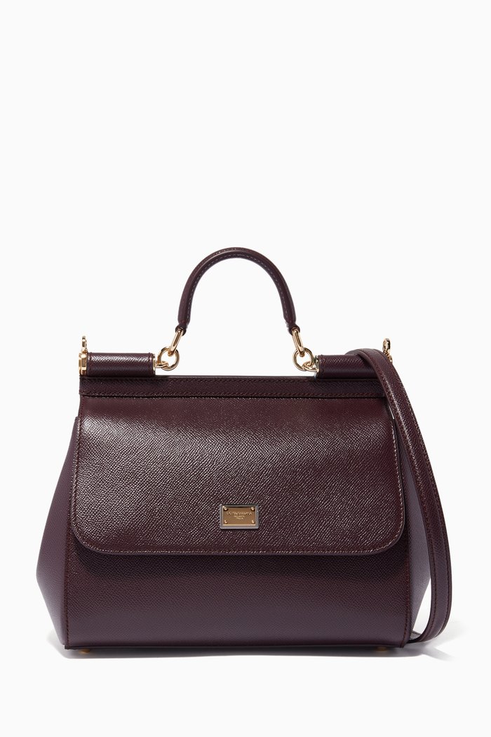 

Dark-Red Medium Dauphine Miss Sicily Top-Handle Bag