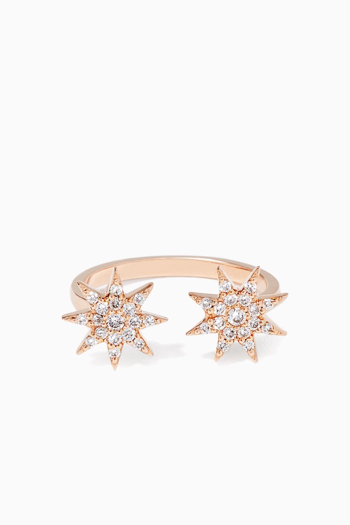 

Diamond Ishtar Star Ring, Rose gold