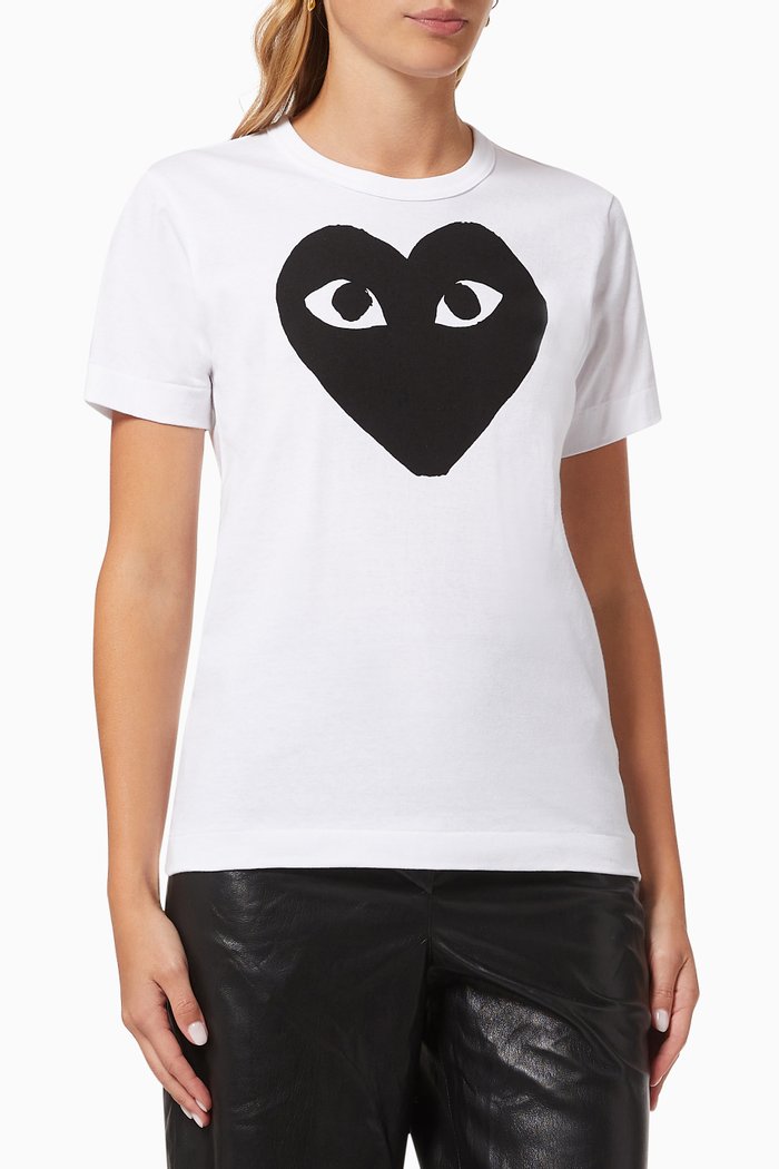 

Heart T-shirt in Cotton, White
