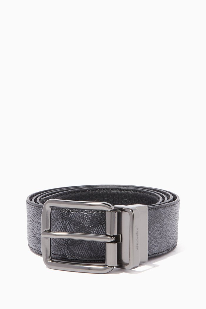 

Charcoal Wide-Harness Reversible Belt, Grey