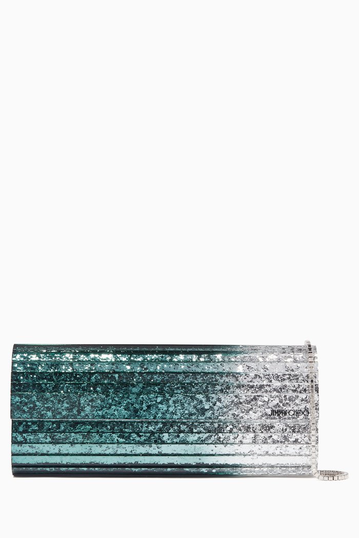 

Sweetie Glitter Acrylic Clutch, Silver