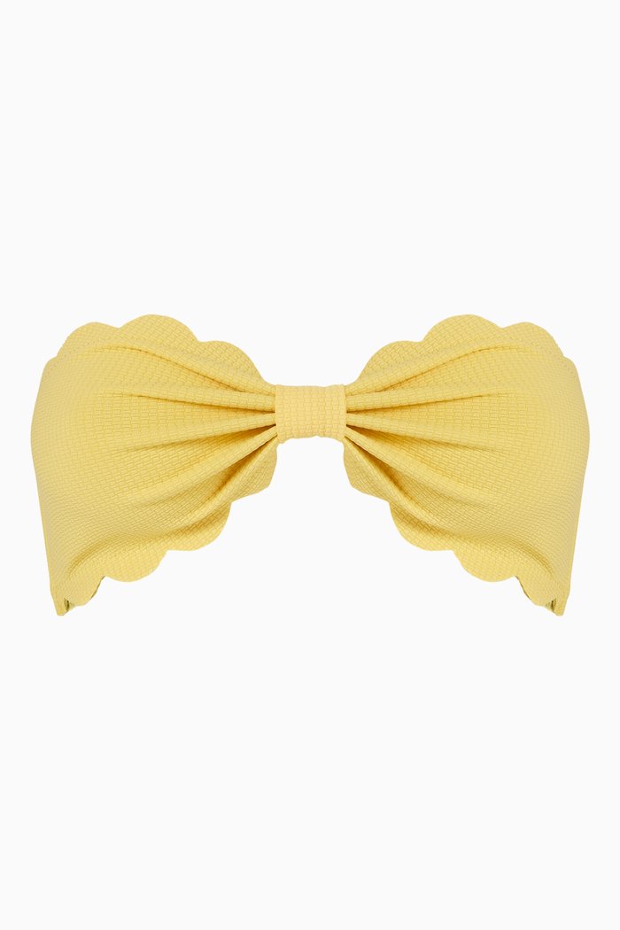 

Antibes Bikini Top in Textured Nylon, Yellow