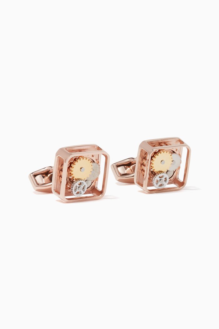 

Square Gear Cufflinks, Gold