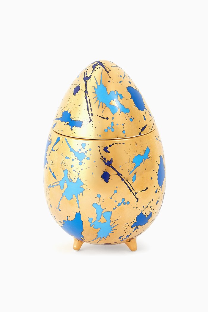 

Drip Porcelain Box, Gold
