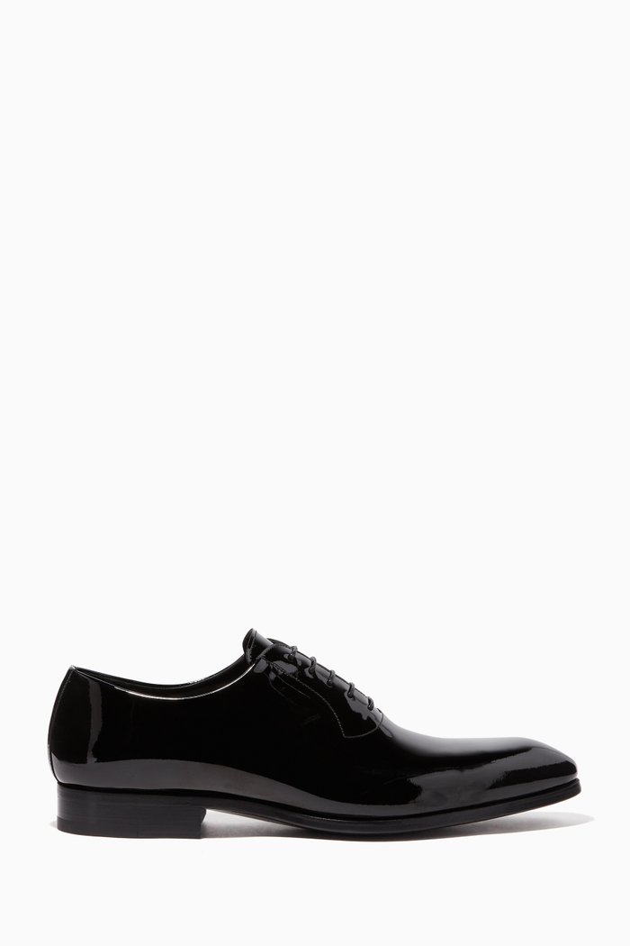 

Black Patent-Leather Oxford Shoes