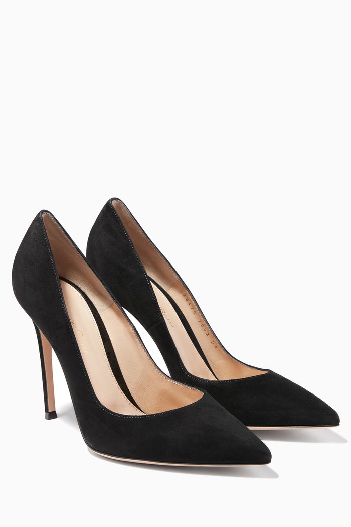 

Black Gianvito Suede Pumps