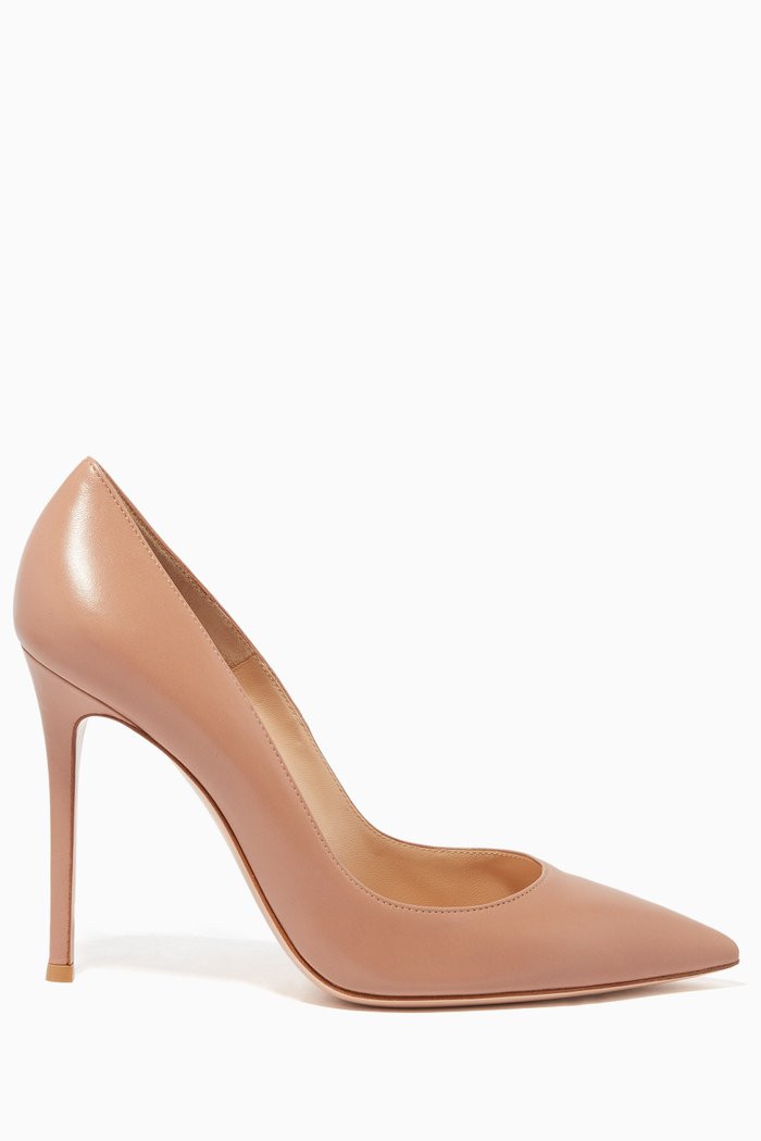 

Gianvito 105 Nappa Leather Pumps, Neutral