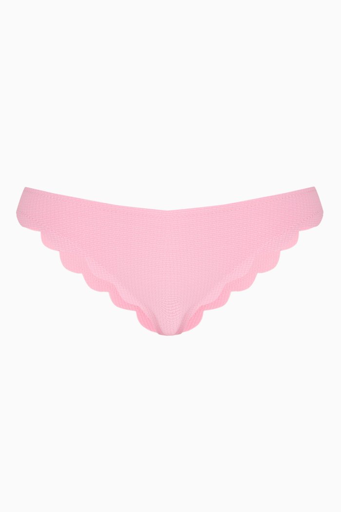 Broadway Bikini Bottoms in Textured Nylon, Pink