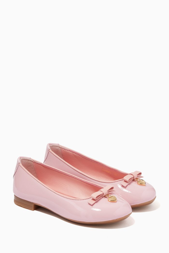 

Patent Leather Ballerina Flats, Pink