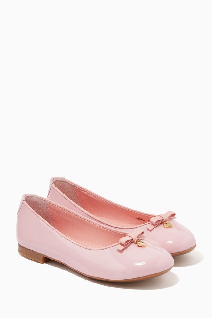 Patent Leather Ballerina Flats, Pink