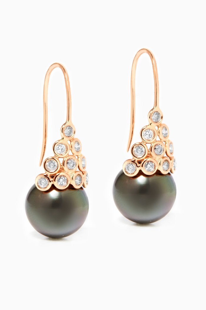

Mirandole Pearl Earrings with Diamonds in 18kt Rose Gold