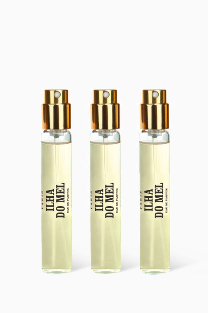 Ilha Do Mel Eau de Parfum Travel Spray, 3 x 10ml, Multicolour