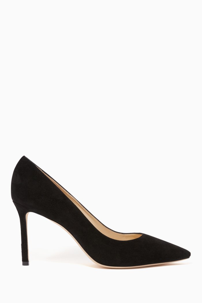 

Romy 85 Suede Pumps, Black