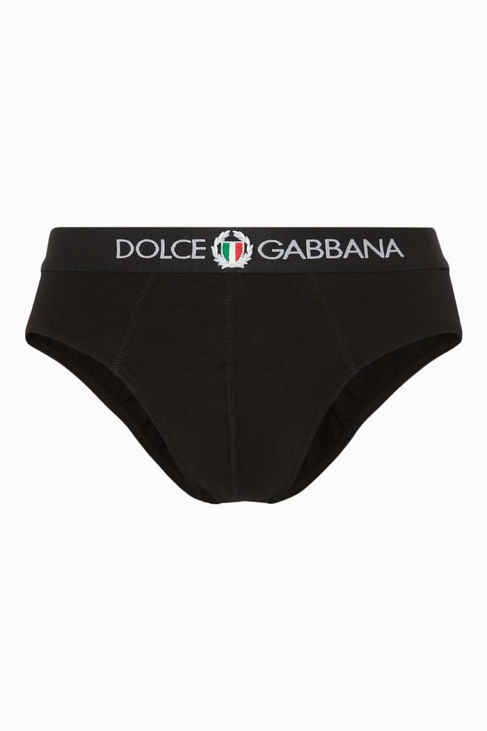 Black Sports Crest Logo Brando Briefs