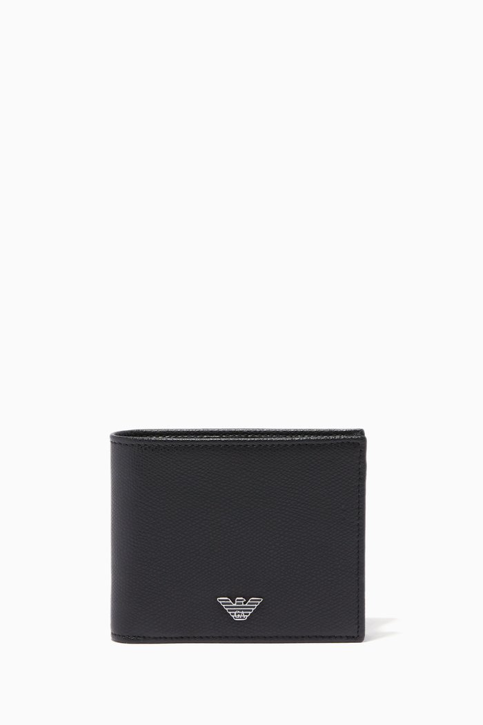 Black Logo Leather Wallet