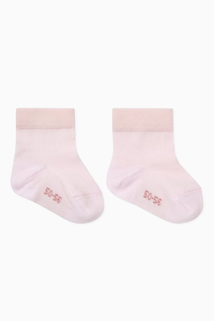 

Sensitive Comfort Cuff Socks, Pink