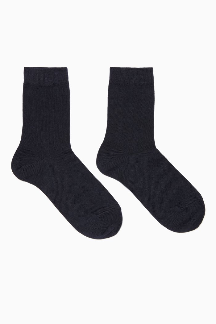 Navy Family Kids Socks, Blue