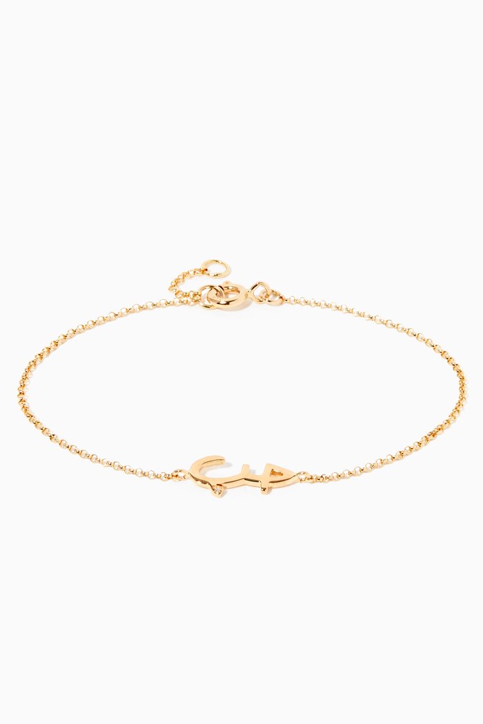 "Hob/ Love" Diamond Bracelet in 18kt Yellow Gold