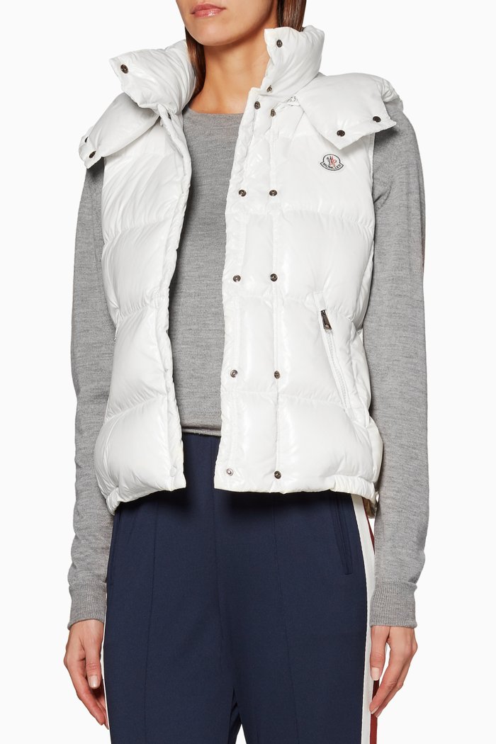 

White Moncler Galene Quilted Gilet