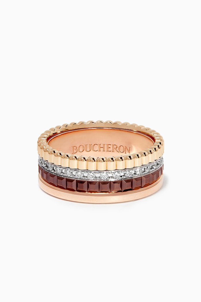 

Quatre Classique Small Diamond Ring, Gold
