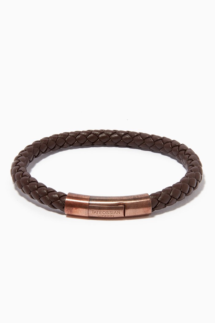 

Tubo Charles Taito Bracelet in Leather, Brown