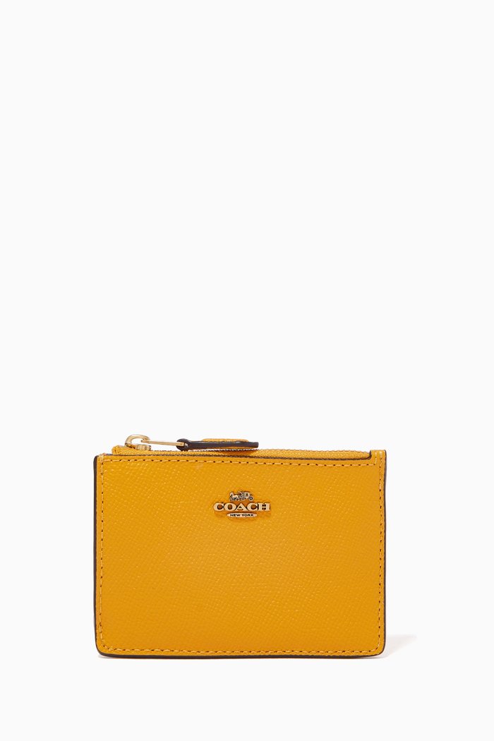

Mini Skinny ID Case in Crossgrain Leather, Yellow