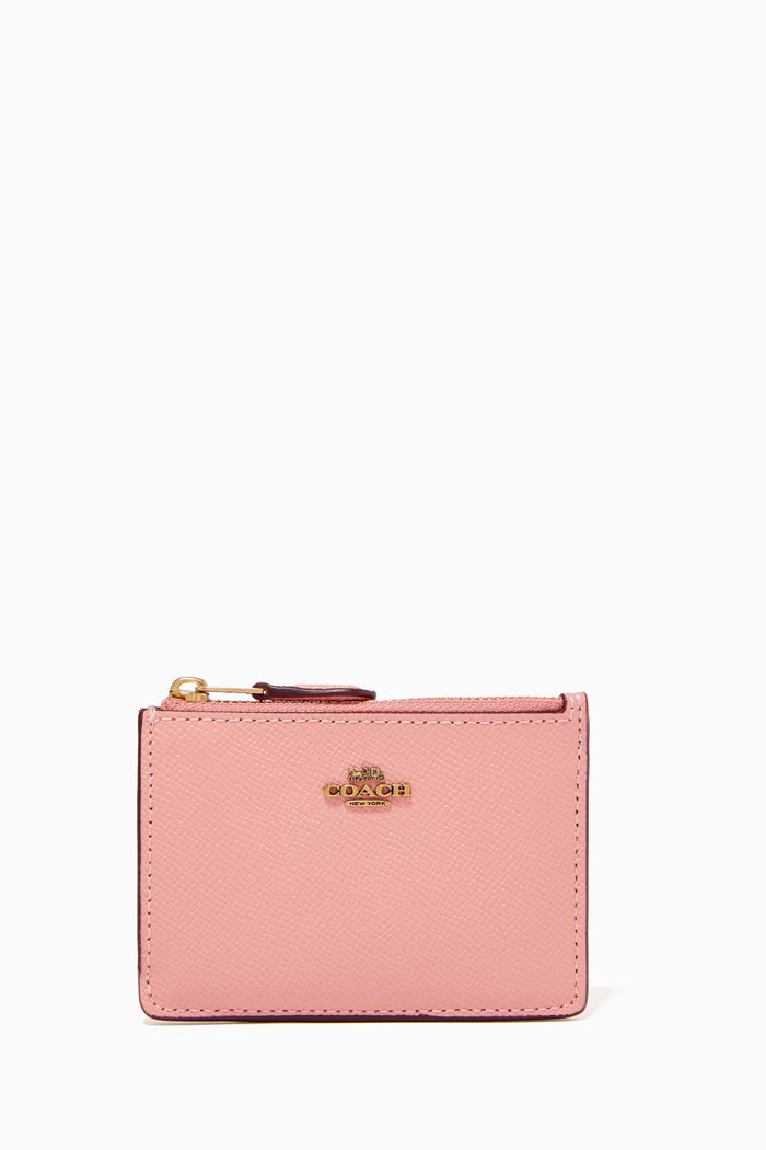 

Mini Skinny ID Case in Crossgrain Leather, Pink