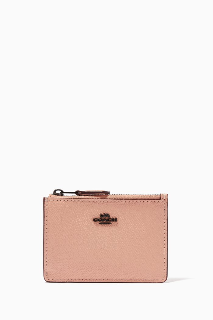 

Mini Skinny ID Case in Crossgrain Leather, Pink