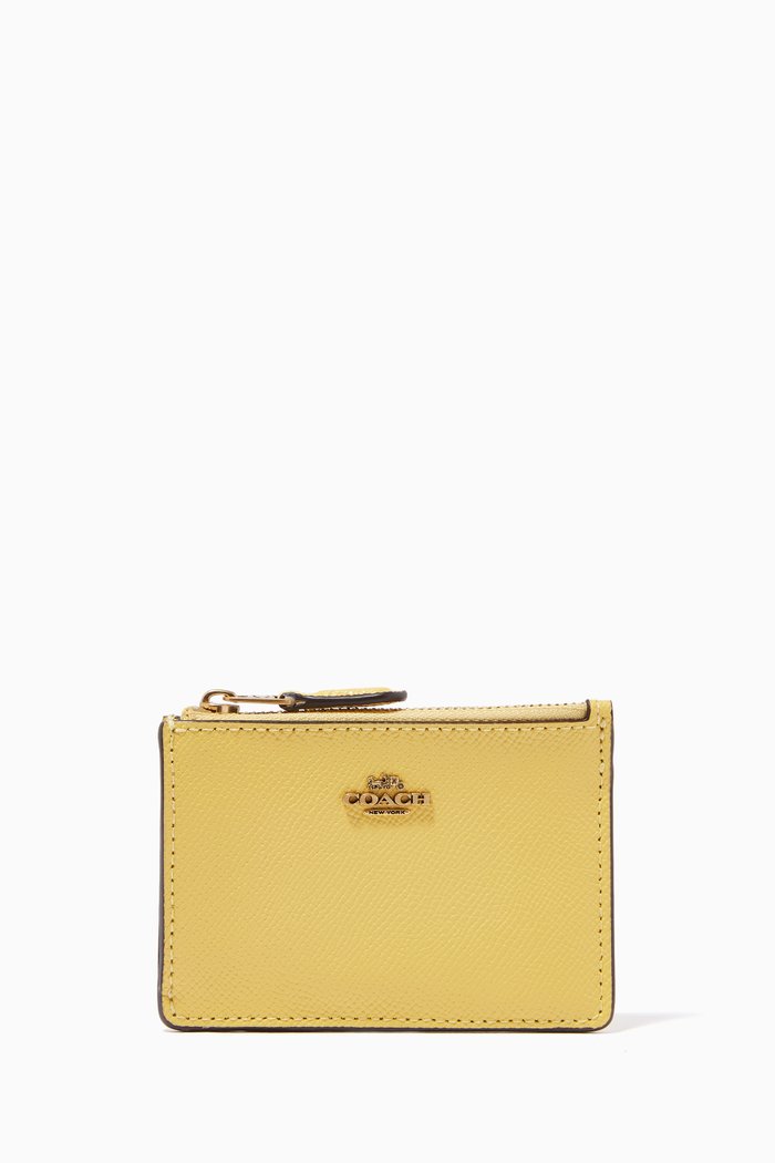 

Mini Skinny ID Case in Crossgrain Leather, Yellow