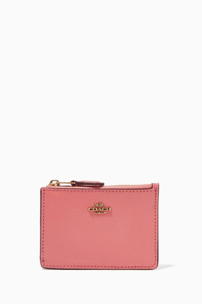 

Mini Skinny ID Case in Crossgrain Leather, Pink
