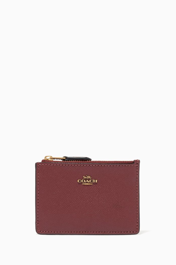 

Mini Skinny ID Case in Crossgrain Leather, Red